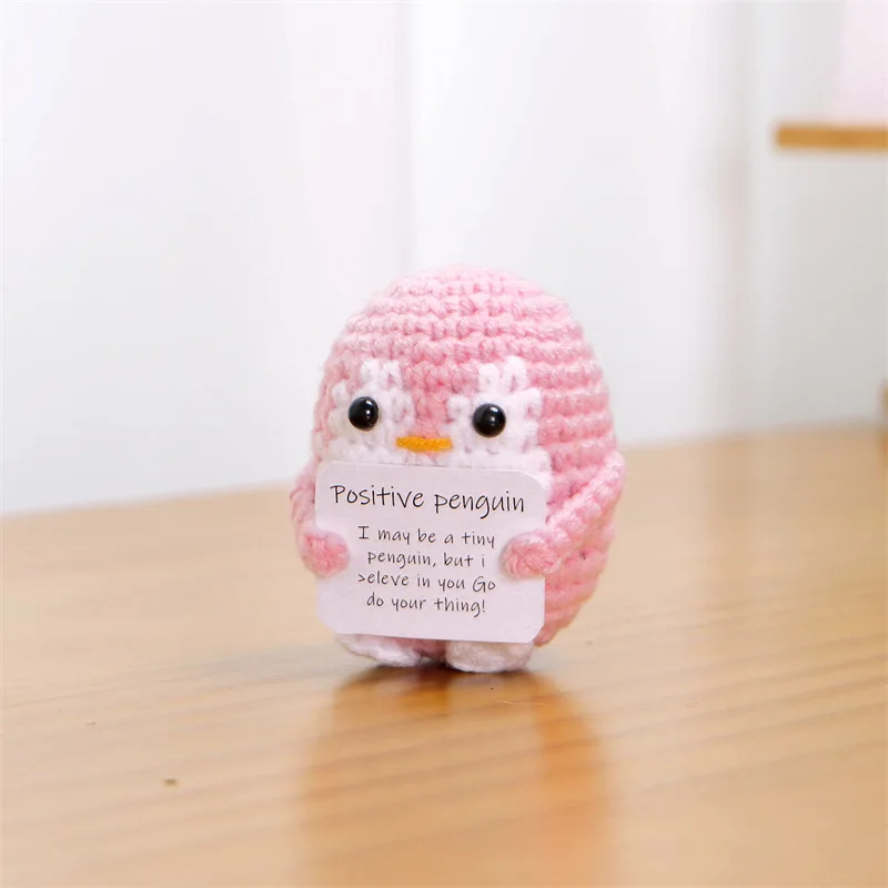 Hot Selling Crochet Fuzzy Bee Stuffed Animal Cuddly Knit Soft Yarn Plush Bee Toy with Smile Face and White Wings for Christmas