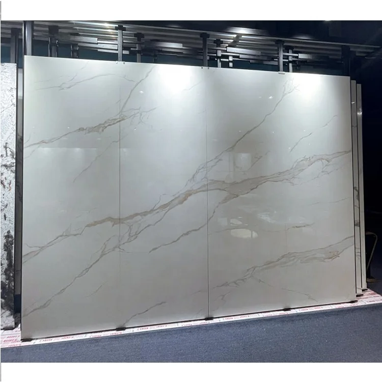 Спеченный камень раковина для ванной комнаты Calacatta Белый 1200x2400x9 мм большой размер фарфоровая плитка спеченный