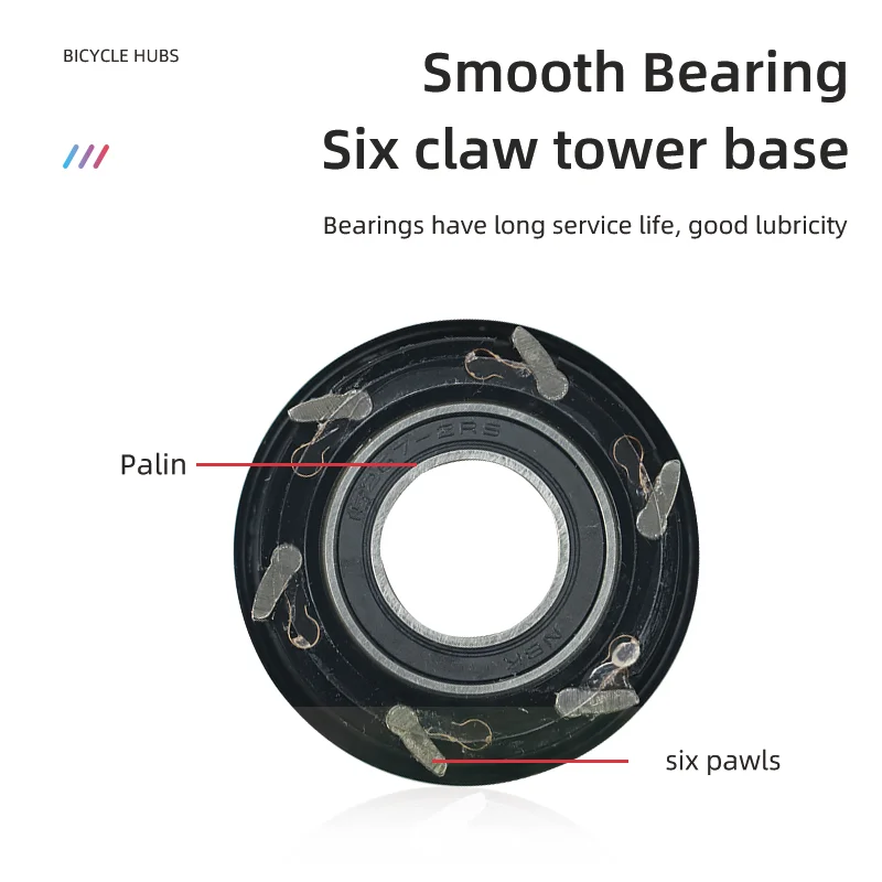 MTB Bicycle Bearing Hub Quick Release 32 Holes 6 Pawls 8-11 variable speed Front Rear Bicycle Hubs Bicycle Alloy Hubs