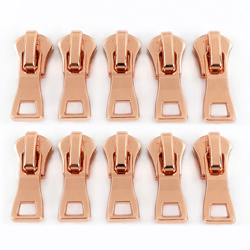 MeeTee ZHQ103 8# Rose Gold Customizable Color for Bags Garments Luggage Featuring Material Alloy Zipper Slider for Metal Zippers