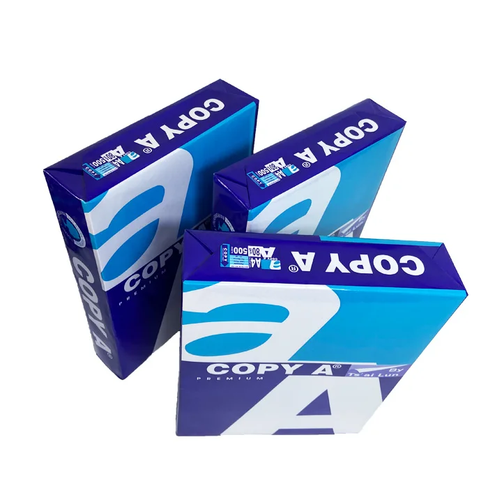 China Manufacturers OEM 70GSM 75GSM 80GSM 100% Pulp A4 Paper Copier 500 Sheets/Ream - 5 Reams/Box A4 Copy Paper
