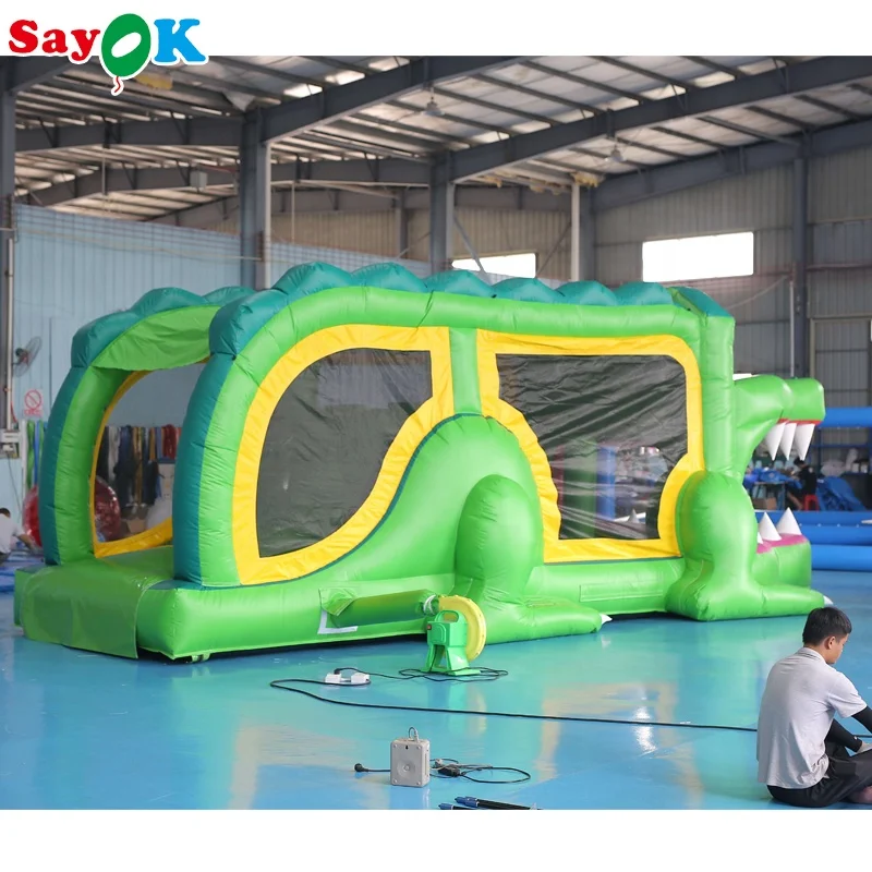 Large Water Slide Swimming Pool Commercial Inflatable Water Slide Jumper Bouncy Inflatable Water Slide with Swimming Pool