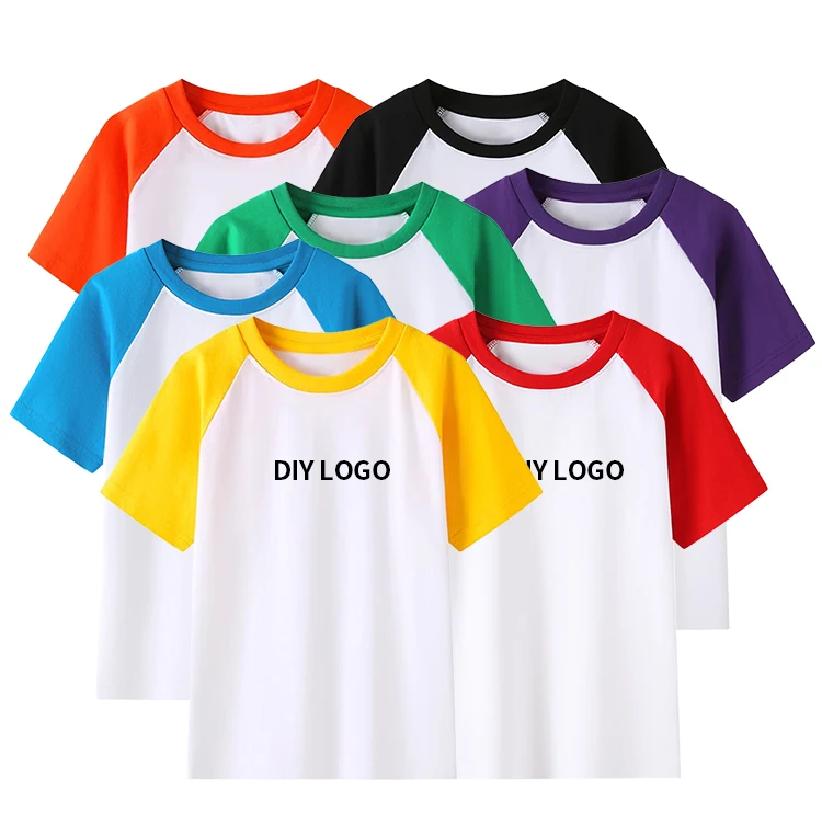 Custom Wholesale Summer 100 Combed Cotton Kids Tee Tshirts Screen Printed Plain Blank White Baby Boys Girls T-Shirts With Logo