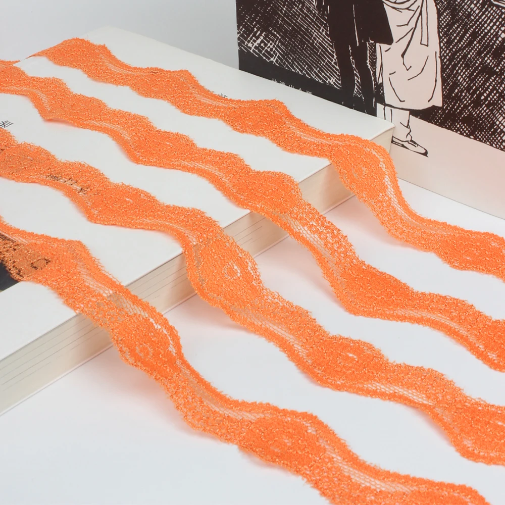 Fast Shipping Nylon Spandex Garment Trimming Elastic Lace Exquisite Warp Knitting Lace