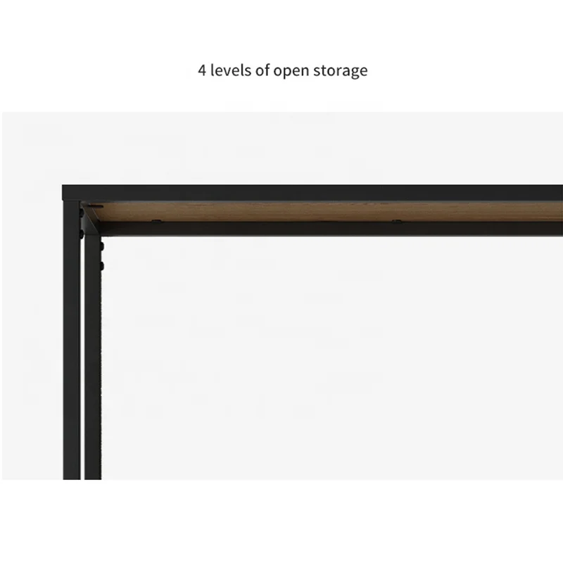 Tube Bookshelf Bookcase For Home Office Metal Frame Glass Shelf Multiple Display Shelves Rack Steel