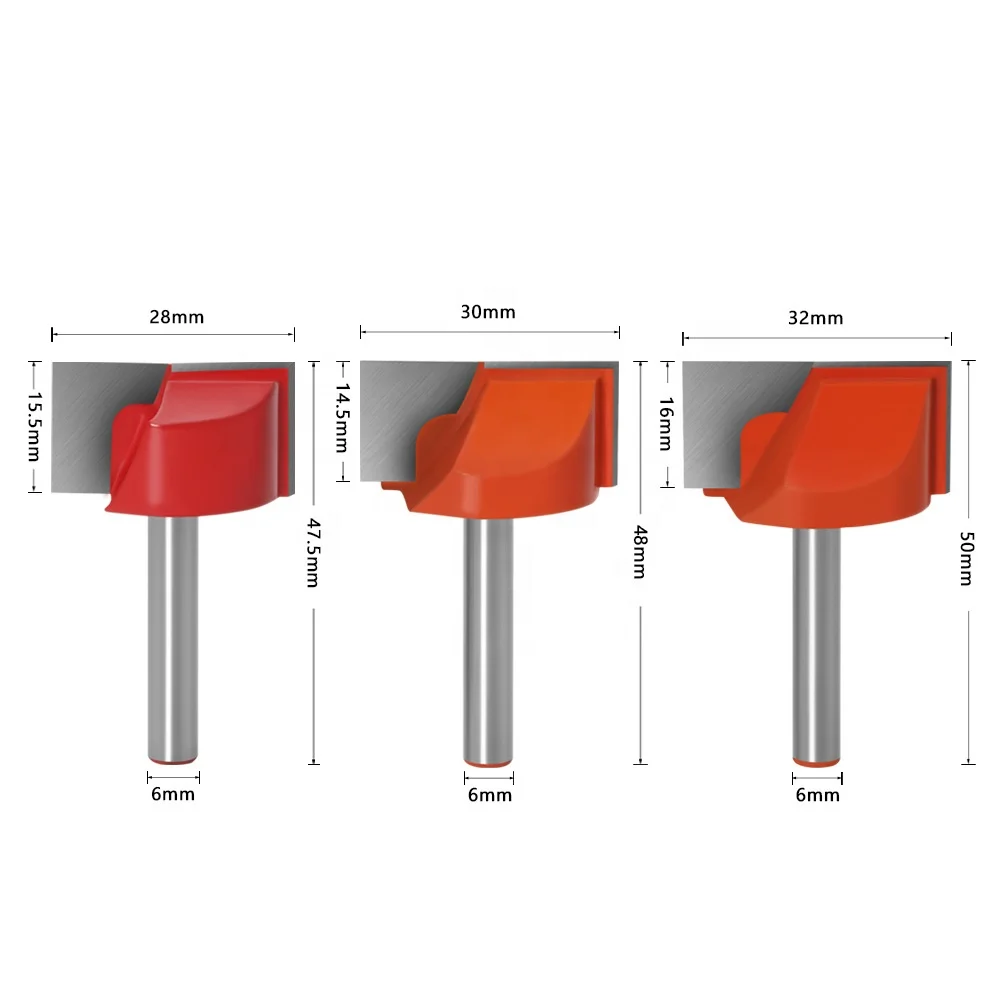 Computer engraving machine tool Woodworking milling cutter 6mm bottom clearing knife Bottom milling Cutter Trimmer Bit
