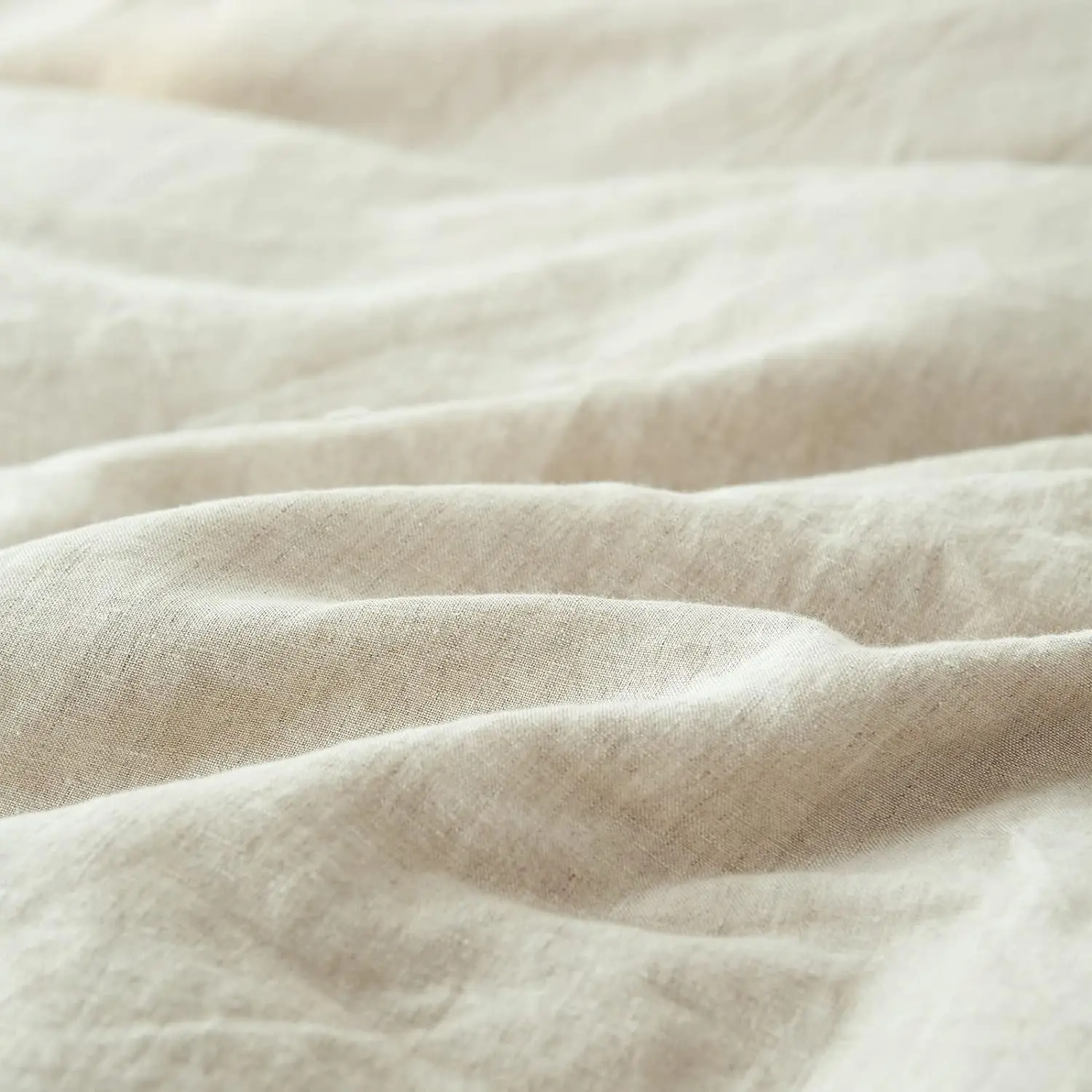 OEKO-TEX Flax linen duvet cover with hemp flat sheet pillowcase 100% French flax white linen bedding set