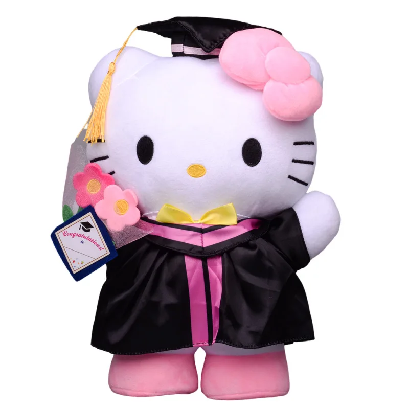Sanrio New Sanrio Anime Graduation Season Plush Toy Cartoon Soft Stufffed Doll Room Decoration Toys For kids Gifts