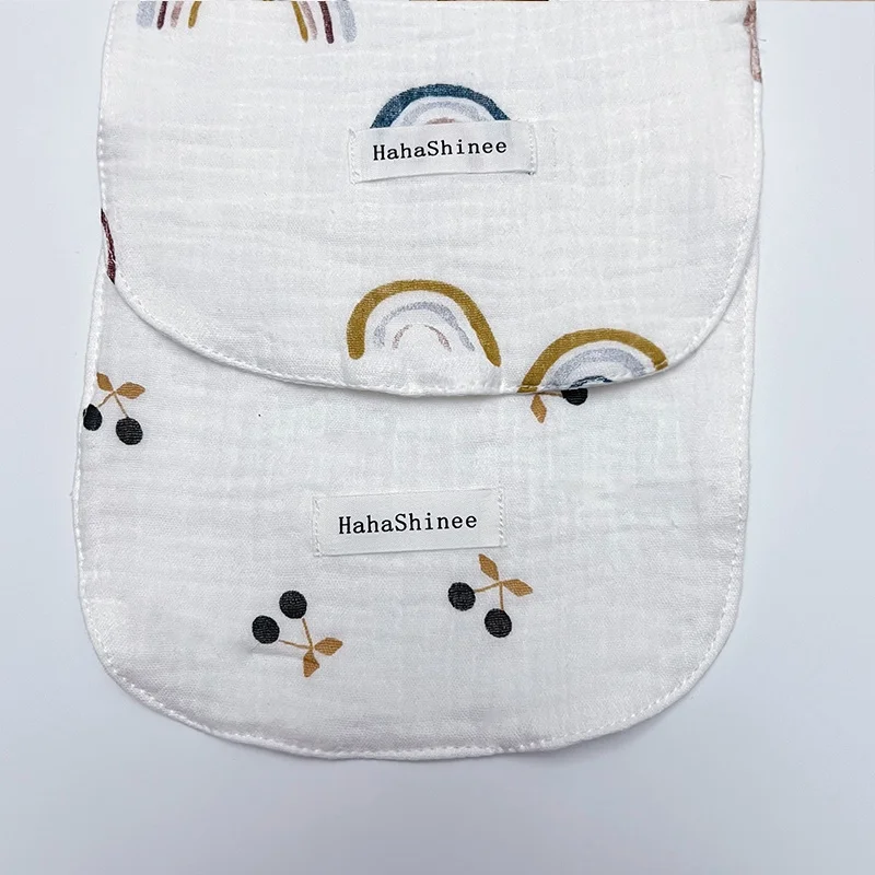 Ins Muslin Cotton U Shape Baby Soft Feeding Drool Infant Bibs Toddler Saliva Towel Feeding Burp