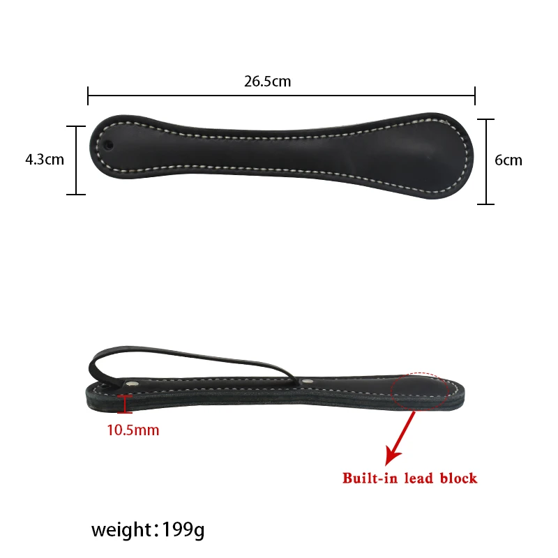 Boston Leather Racket Multi-function Self-defense Cowhide Racket Contains Lead Block Portable Tactical Self-defense Tool