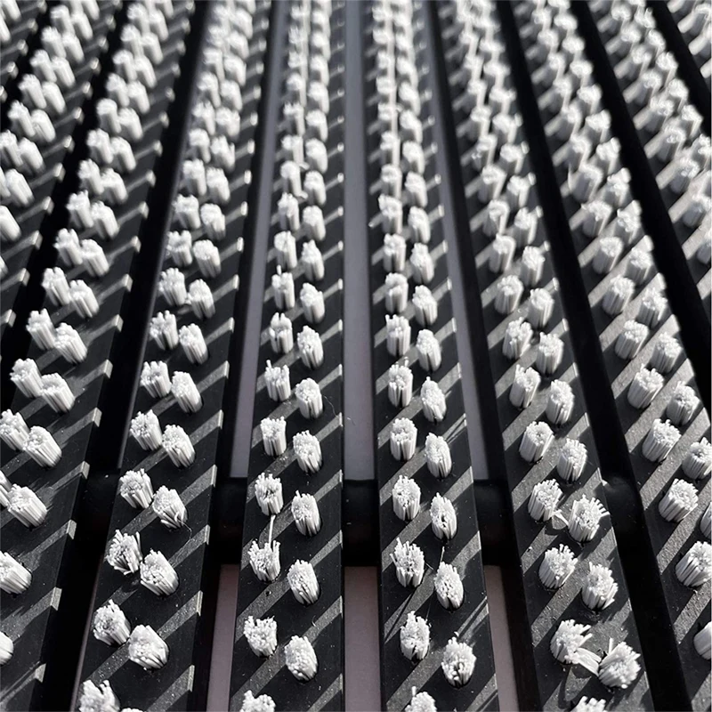 Heavy Duty anti-slip aluminum Door Floor mats Hotel Indoor Mats Aluminum Profiles door mats with a Carper Brushes Rubber Insert