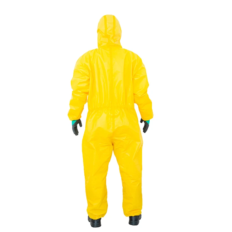 Type 3 Chemical Protective Suits Overall OEM jumpsuit anti acid hooded protective clothing full body PPE coveralls