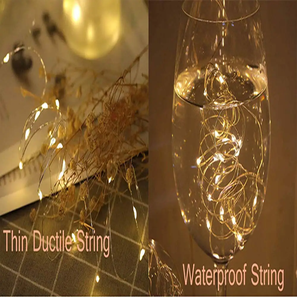 Solar 10 Pack 20LEDs light  78in 2M Solar fairy dewdrop Bottle Cork Stopper String Light  Wedding  xmas Copper Wire rice lights