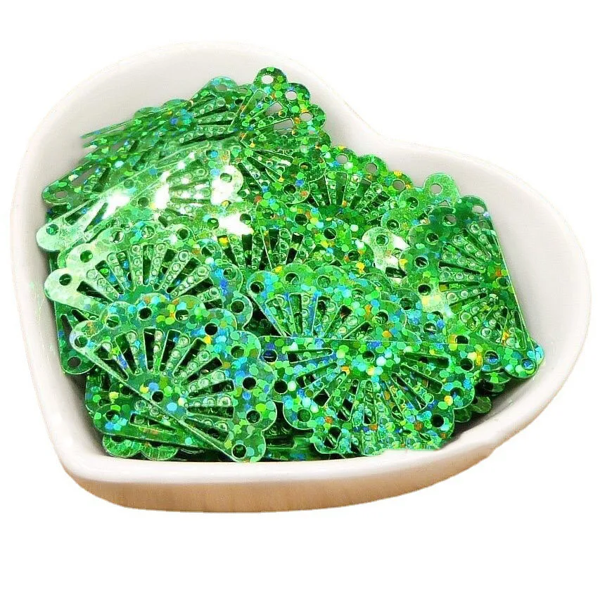 25*29mm diy garment sewing accessories sequin fan costume handmade shiny bead paillette confetti Christmas crown glitter sequins