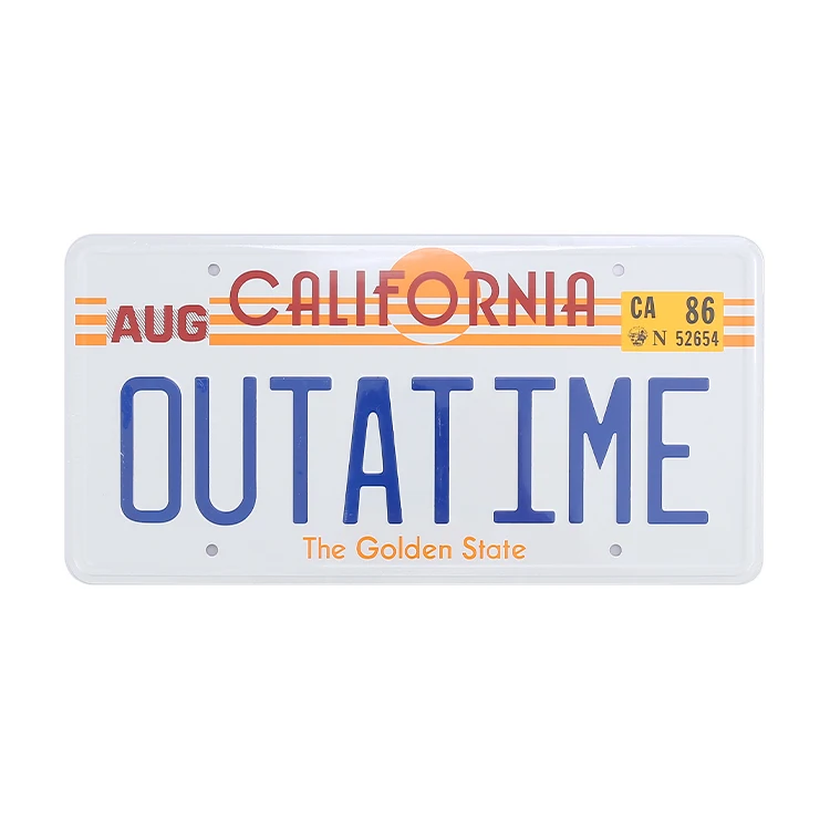 High quality metal aluminum embossed decorative California car license plate