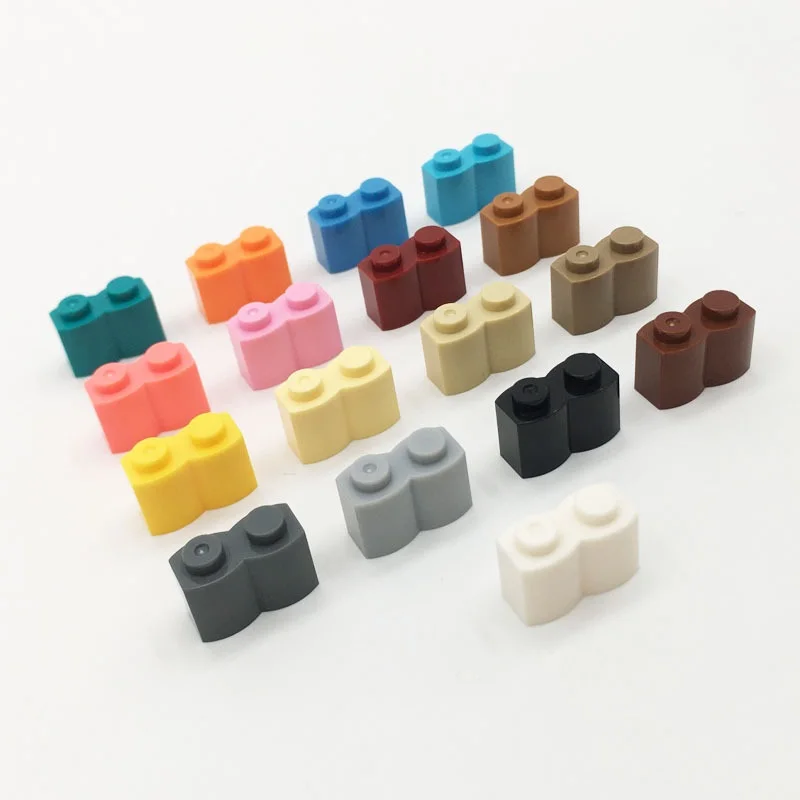 MOC Bricks ABS Plastic Modified 1 x 2 with Log Profile Compatible 30136 Accessories Building Block Kids Unisex DIY Block Toy