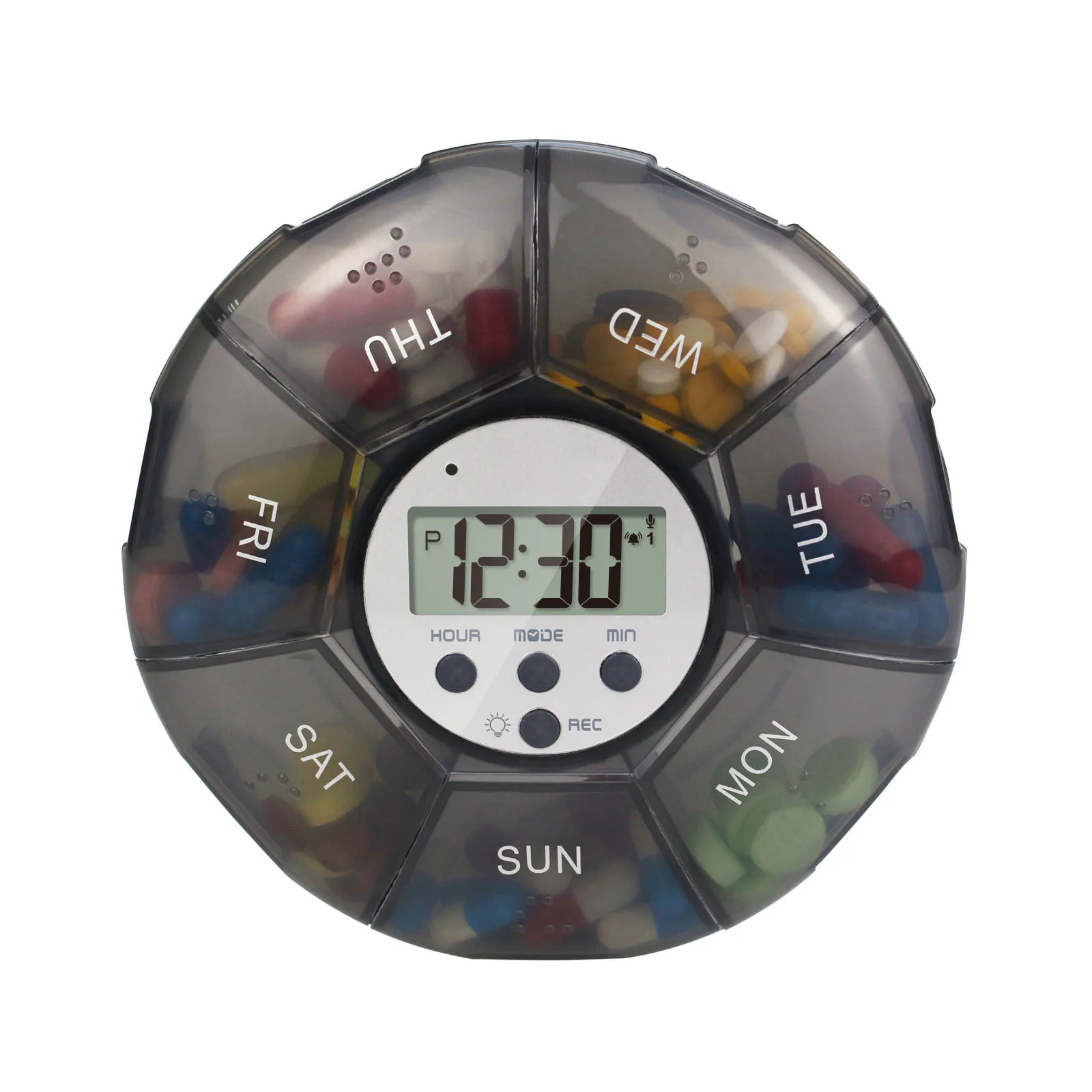 cute plastic electronic pill box timer