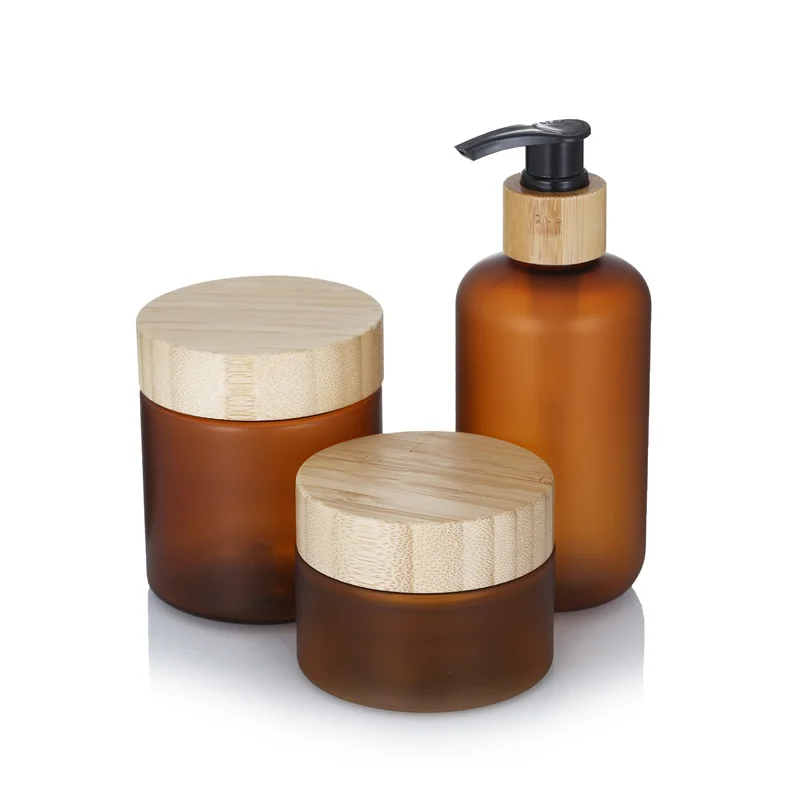 Wholesale High Quality Amber Tawny Frosted Body Wash Shampoo Pump Lotion Plastic Bottles 100ml 150ml 200ml 250ml 350ml 500ml