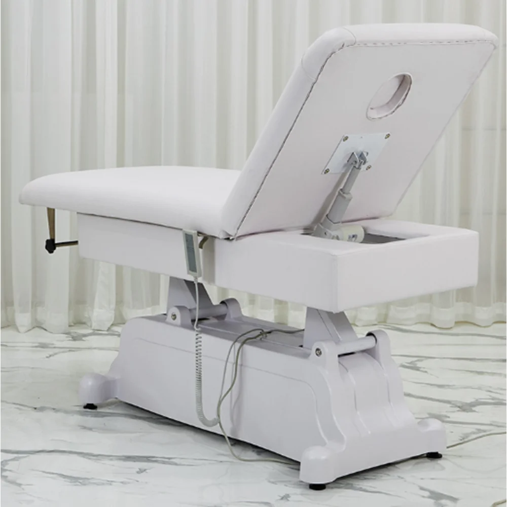 high quality SPA facial bed adjustable treatment Massage table electric lifting  2 motors beauty Bed