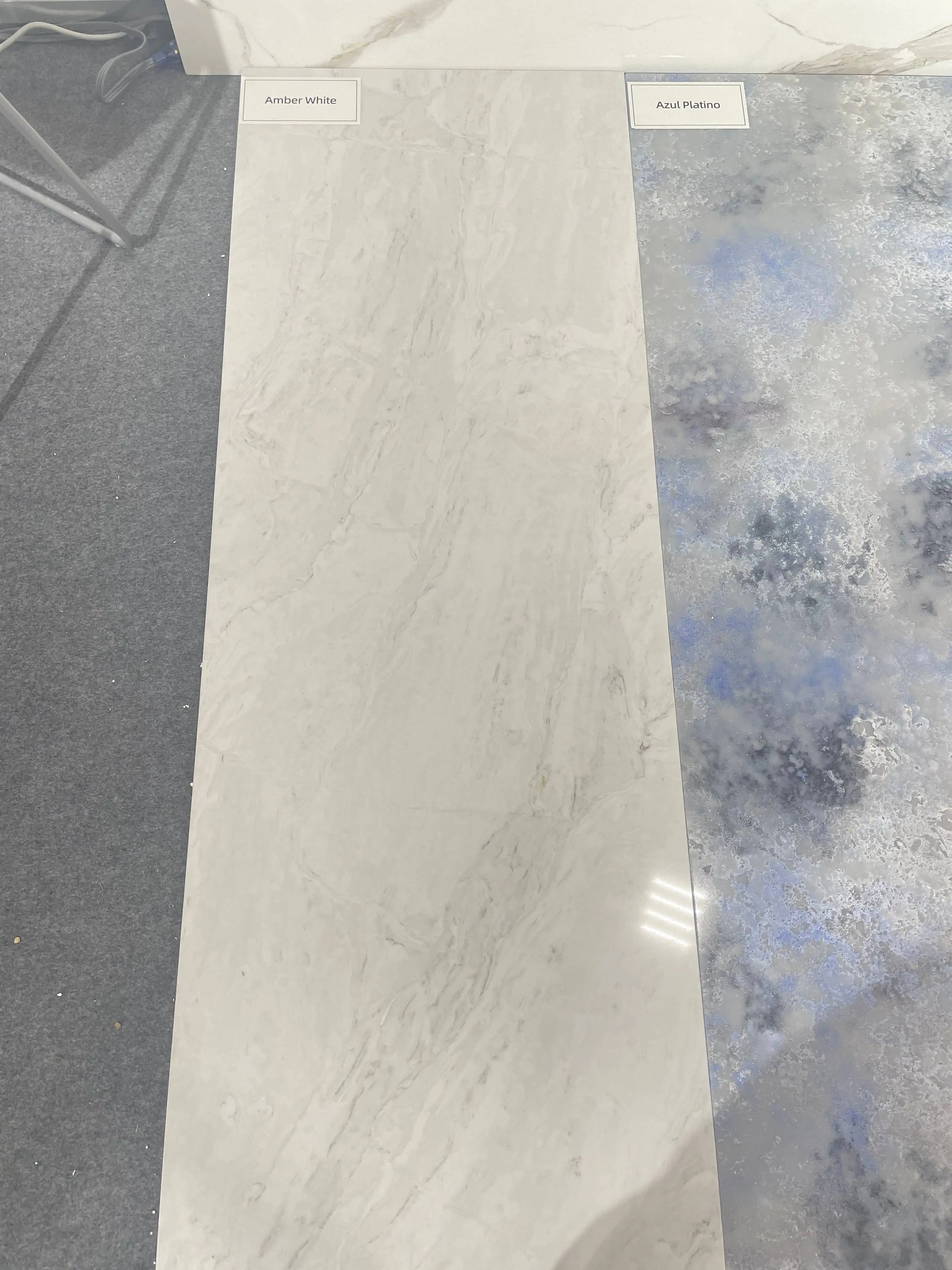Artificial Stone Slab 18 20 30mm White Calacatta Engineered Stone Polished Kitchen Vanity Countertops