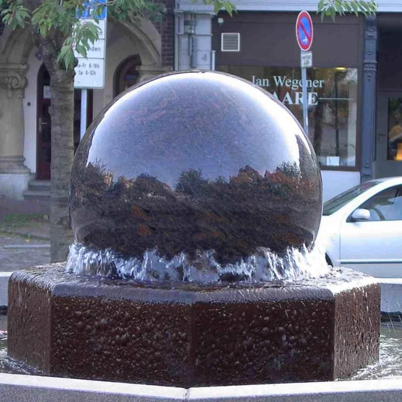 Manufacture Hot Sale Marble Fengshui Fountain  Stone Water Feature Rotating Ball Sculpture Statue