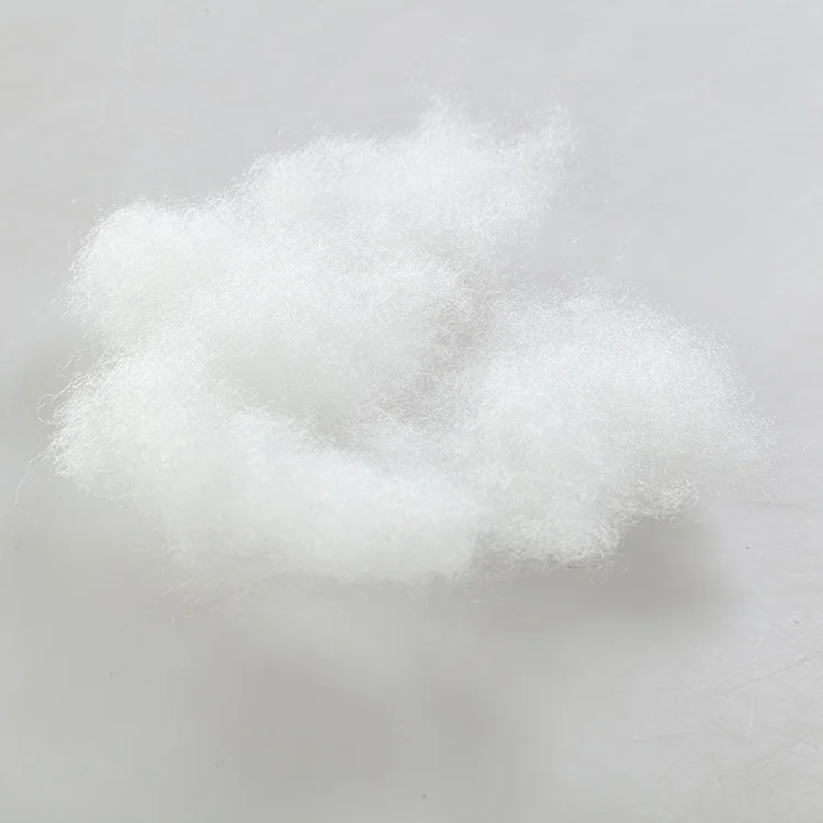 3D 64mm Siliconized Wholesale nonwoven siliconized polyester staple fiber for stuffing