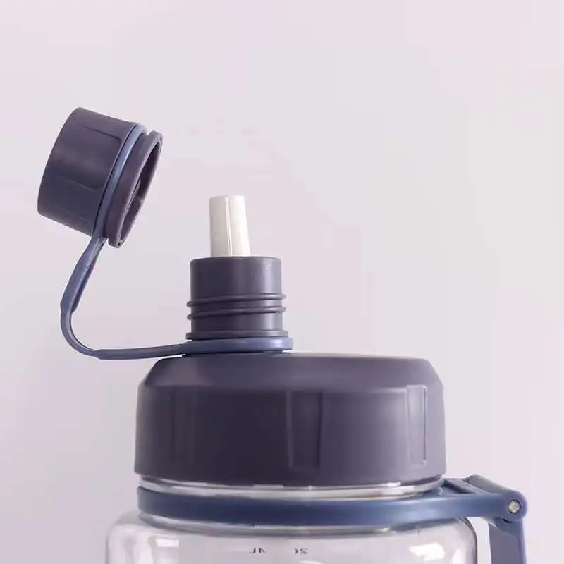 
Portable Plastic Drinking Bottle Large Capacity With Straw Leak-proof Sports Fitness 2l 2200ml Customization 