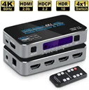 Top Sale 2.0 4K HDMI switch  4 in 1 out switcher with audio separation HDMI2.0 switcher 4 input 1 output  with ARC for TV