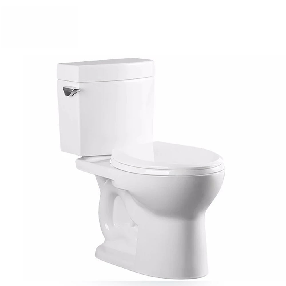 Modern design siphonic flushing concealed two-piece UPC toilets seat cover