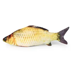 Pet Soft Plush 3D Fish Shape Cat Toy Interactive Gifts Toys Robot Fish Usb Fish Toys