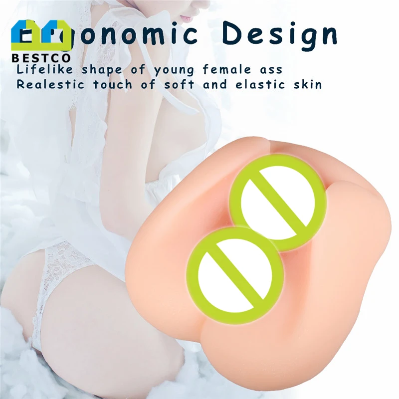
Bestco emulational toys male masturbator sex toys adult men silicone big ass 