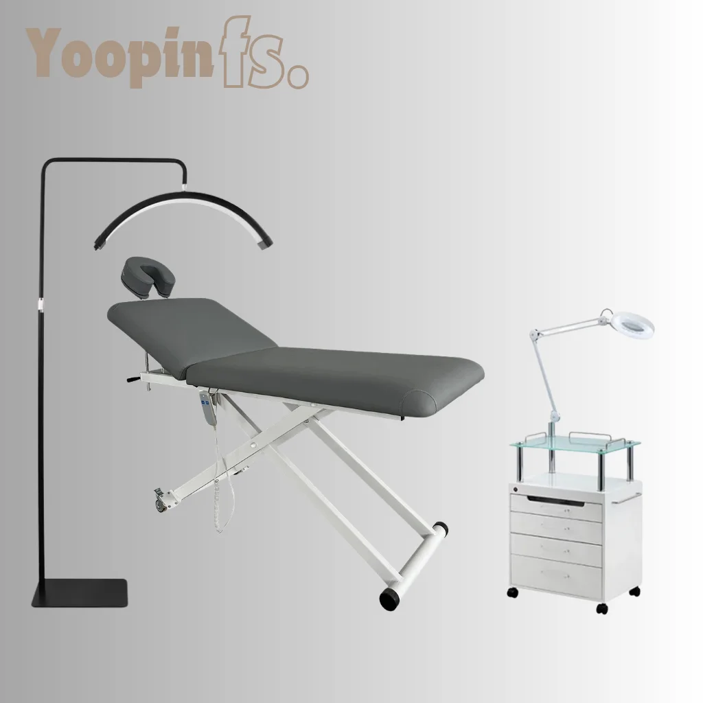 Electric Luxury Beauty Massage Table Cosmetology Chair Foldable Eyelash Extension Electric Beauty Bed