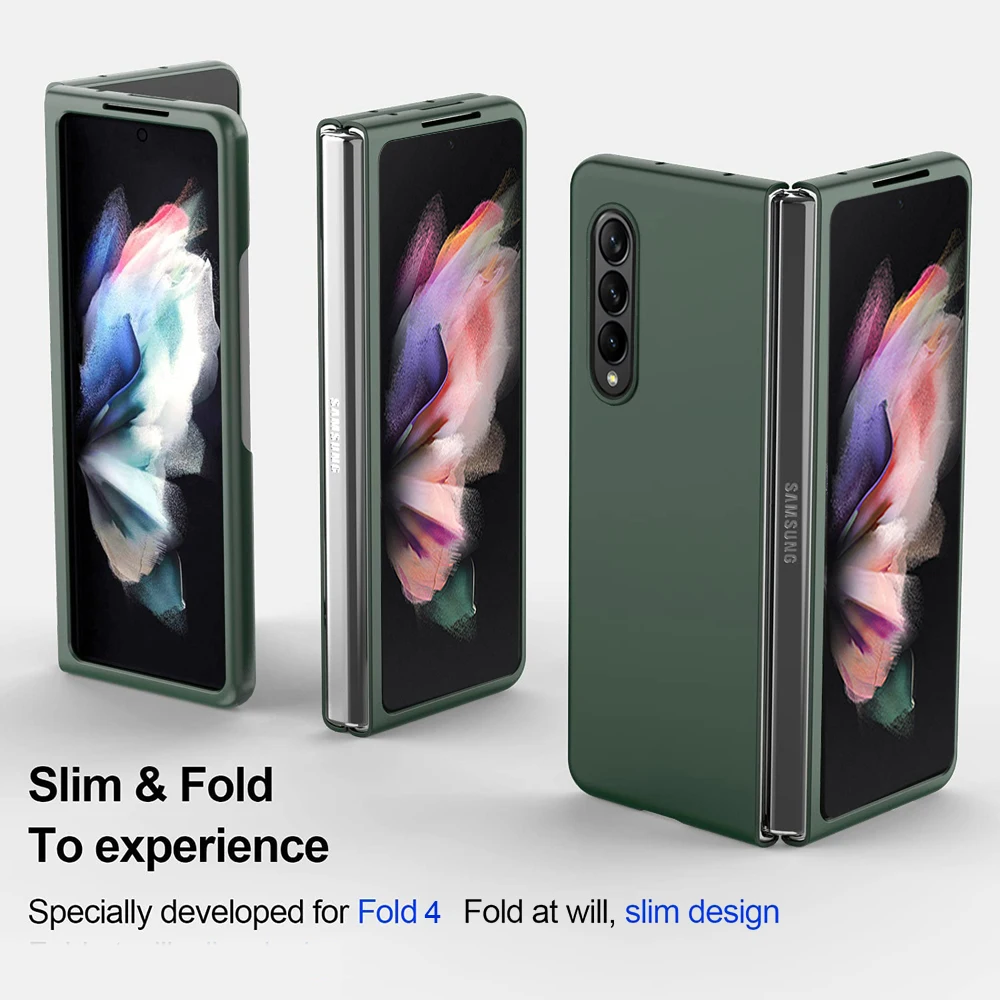 Original GKK Luxury Tempered Glass Leather Case For Sam-Sung Galaxy Z Fold 4 Full Protection Z Fold 3 Magnetic Stand Hard Cover