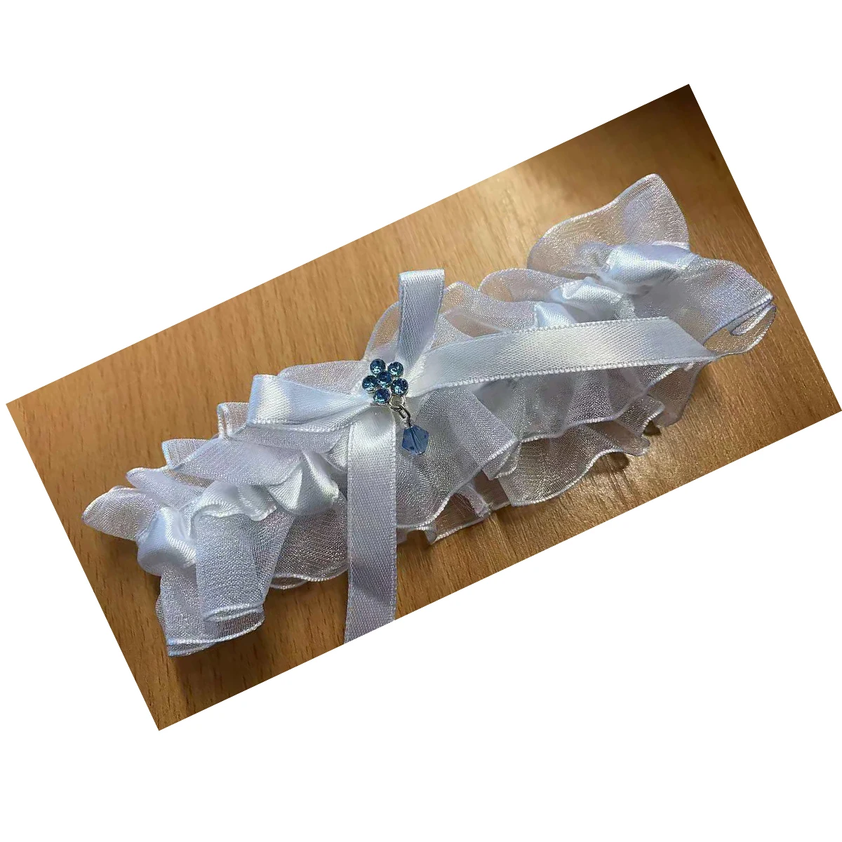 
Organza wedding garter white for women bride 