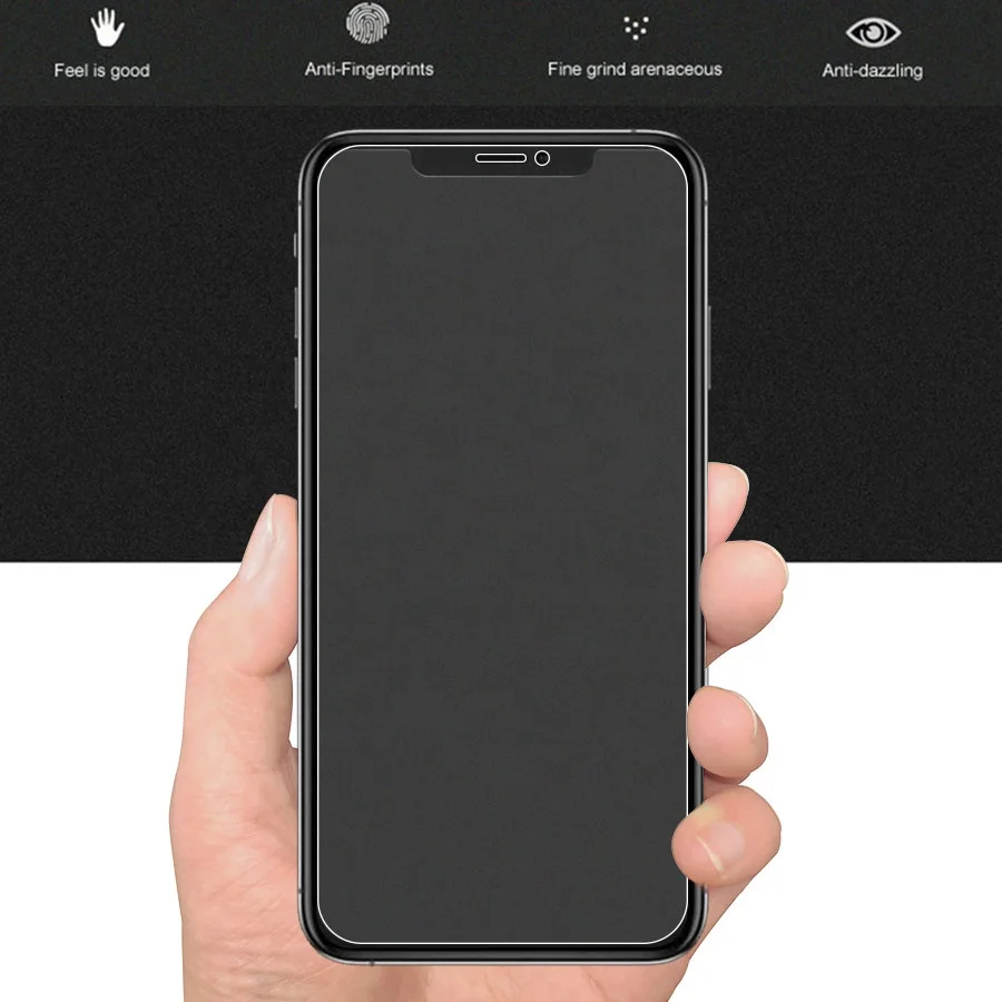 Mobile Phone Screen Protective Film Anti Fingerprint Matte Frosted 9H Tempered Glass Screen Protector for iPhone XR 11 Pro Max
