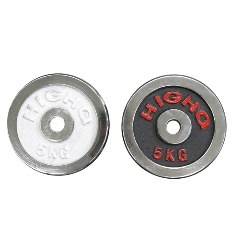 Large Hole Electroplating Barbell Plates Men Gym Fitness 5kg 10kg 20 Kg Cast Iron Olimpic Rod Weight Plates