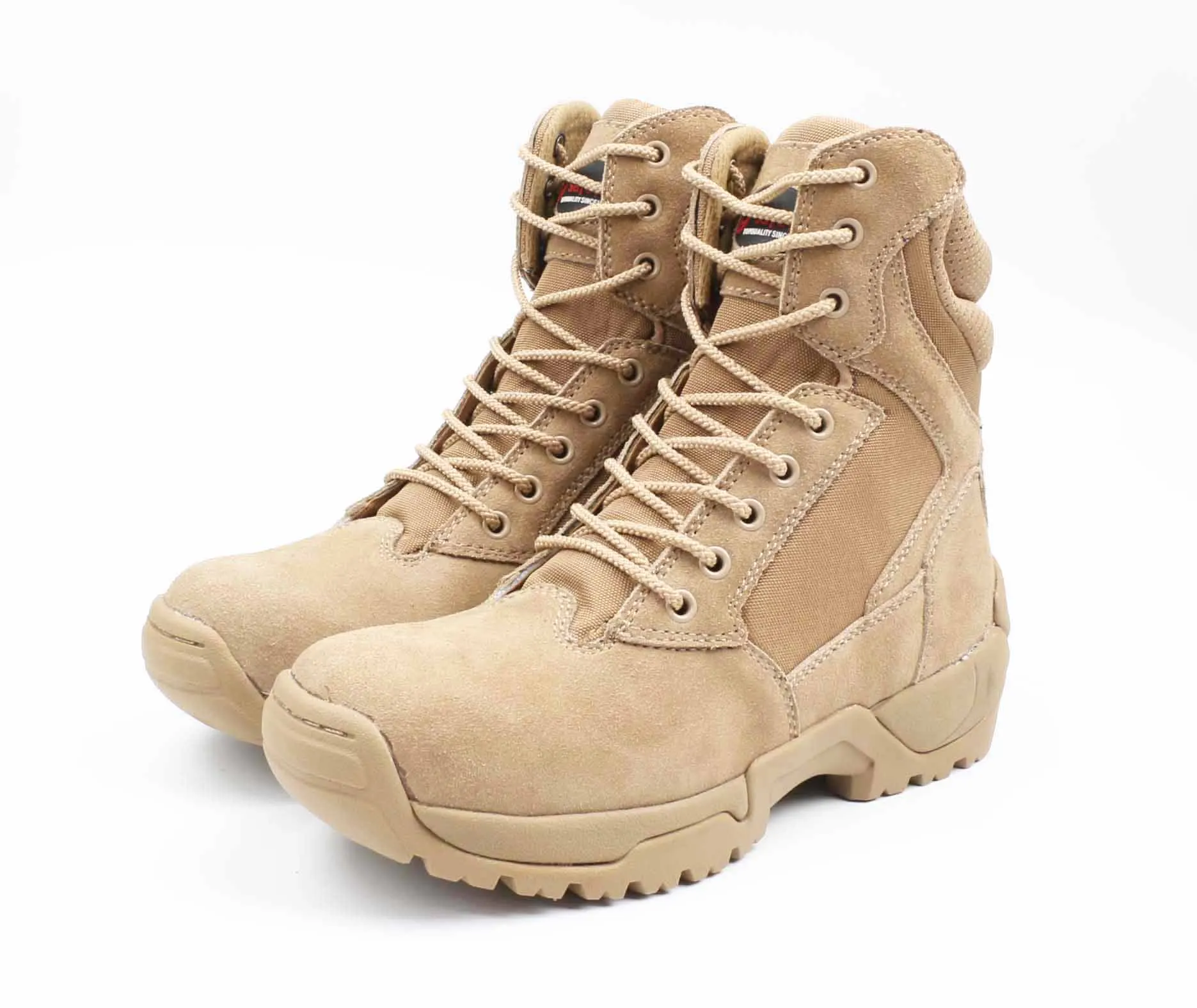 Popular rubber outsole steel toe combat high quality mens working safety shoes