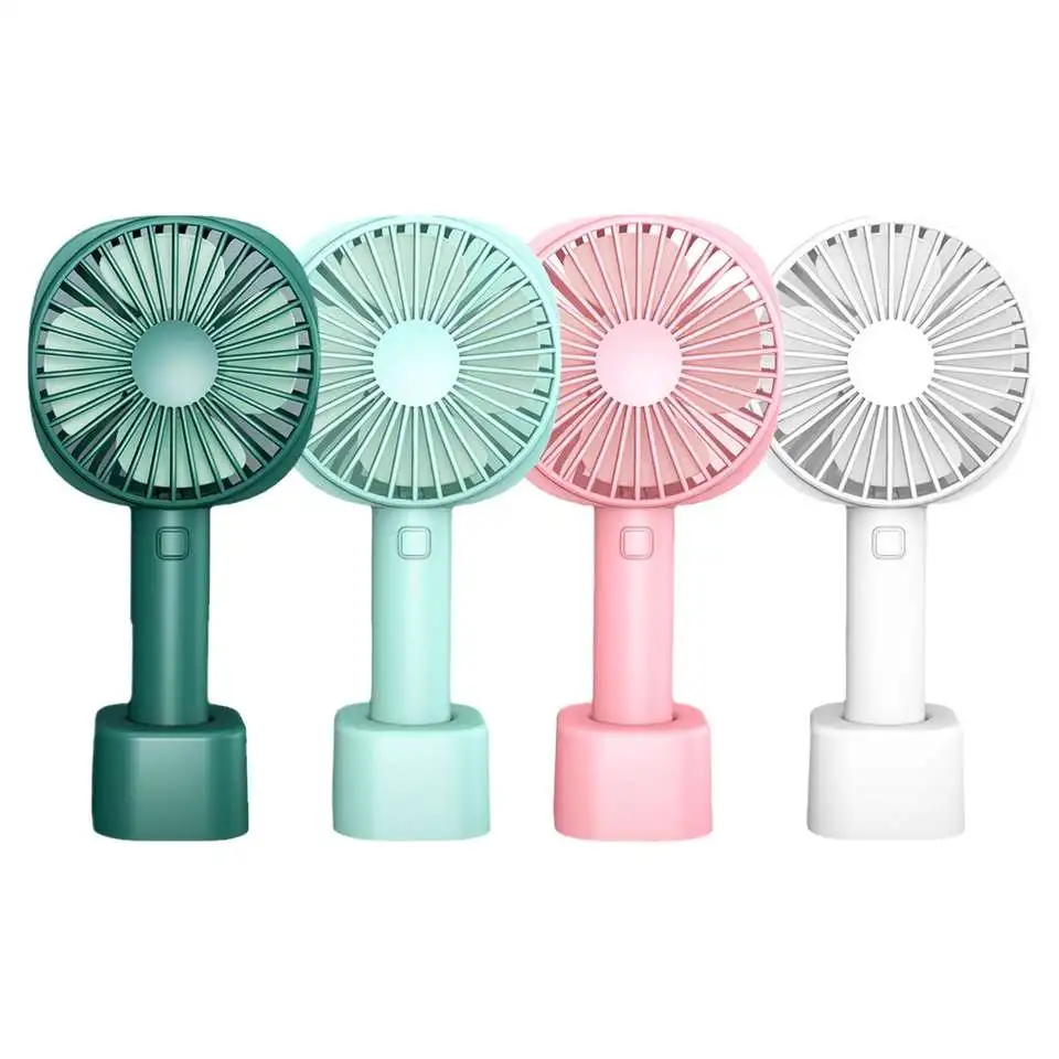 Factory HOT Wholesale Rechargeable Mini Fan Portable Macaron Handheld USB Fan Creative Gift Base Table Fan