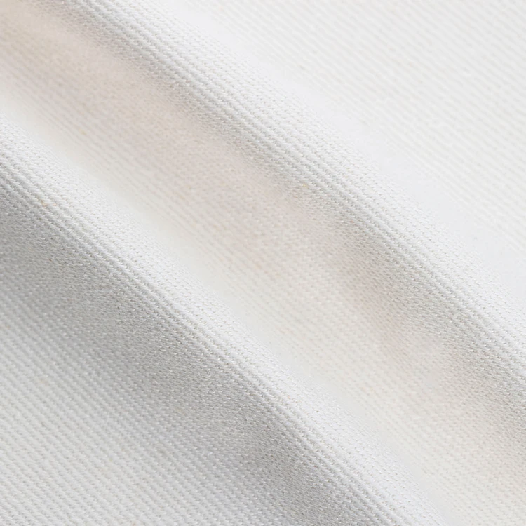 81011 Hot Selling 55% Hemp 45% Organic Cotton  Twill Woven Fabric for 355gsm Clothes  Fabric Woven Plain Dyed