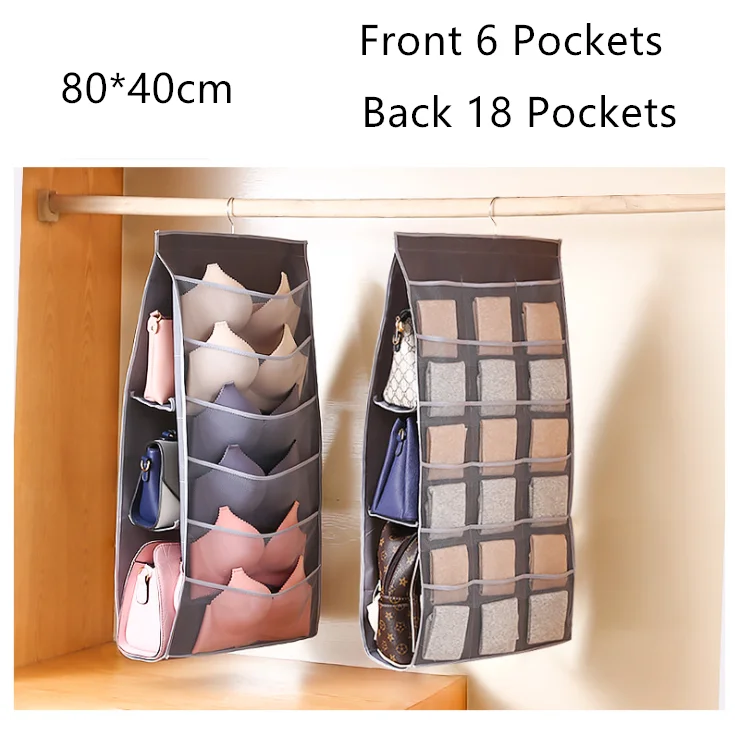 Multifunction Double-Sided Space Save Underwear underpants organizer hanging bra storage bag