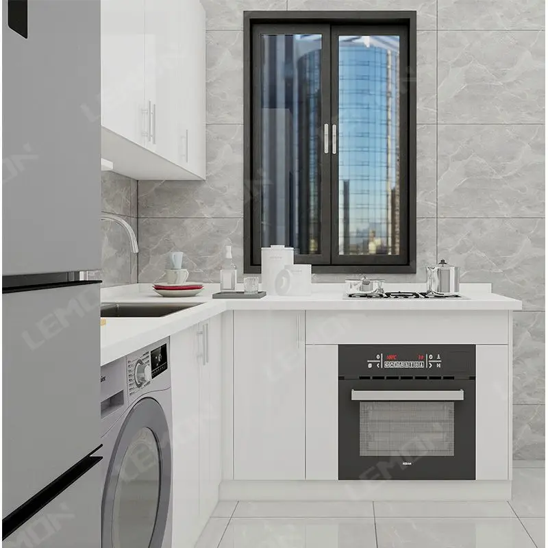 Custom Kitchen for Apartment Meuble de Cuisine Melamine Kitchen Cabinet Designs Small House Space Saving Kitchen