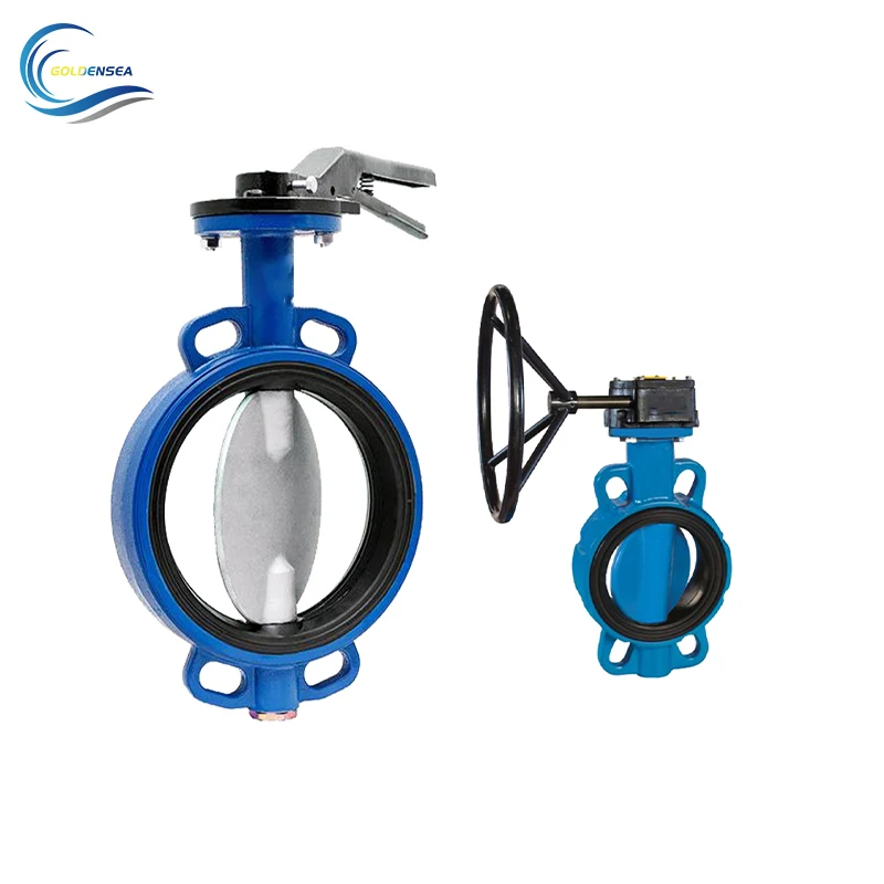 Cryogenic Grooved Wafer Type Cast Iron Actuated 2 Inch Water Oil Gas Ductile Iron Butterfly Valve