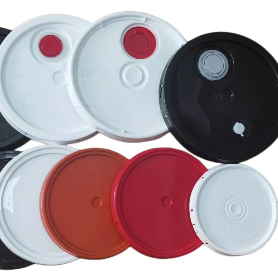 Plastic 5-gal Bucket Lid with Spout and Gasket