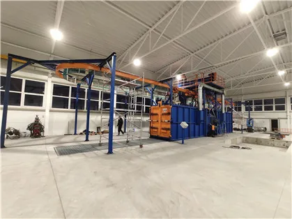 
the price of hanging chain shot blasting machine 