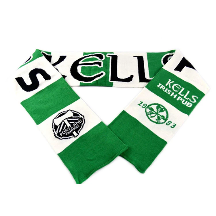 Custom Multi Color Personal Printed Fan Cheering Scarves Soccer Football Club Fan Scarf