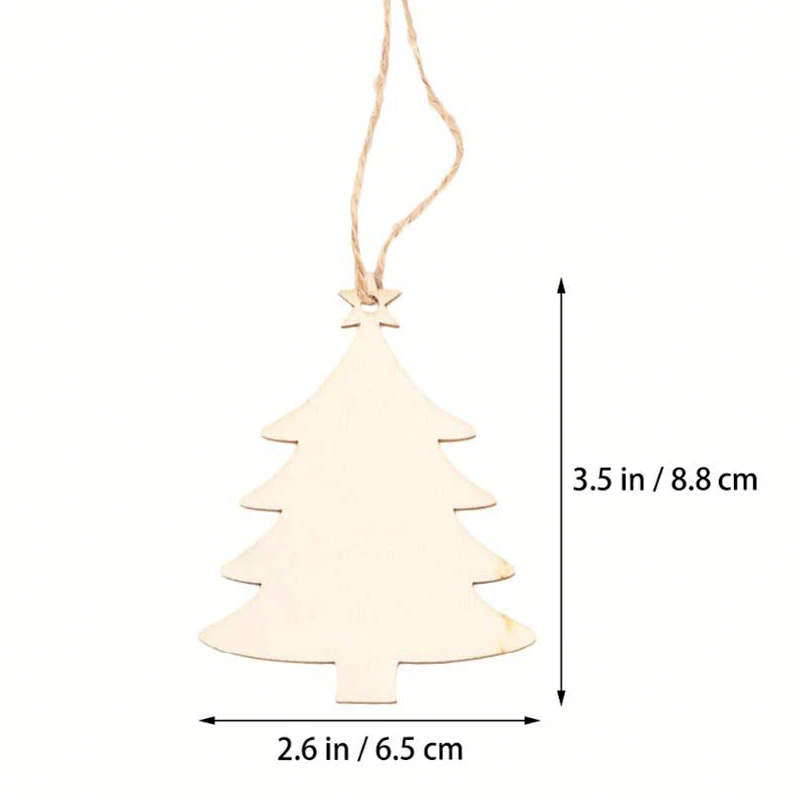 Indoor Home Hanging Tree Decor wooden unfinished sign hanging  christmas bauble blanks