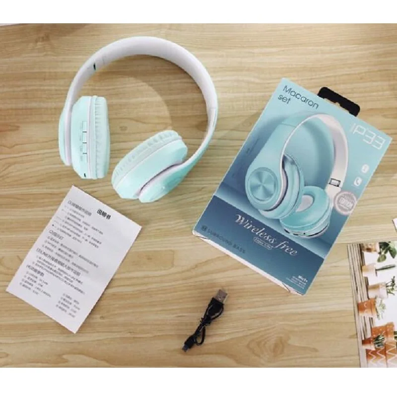 P33 Macarons color Mobile Phone Custom Handfree Headset BT Earbuds Waterproof Wireless Headphones