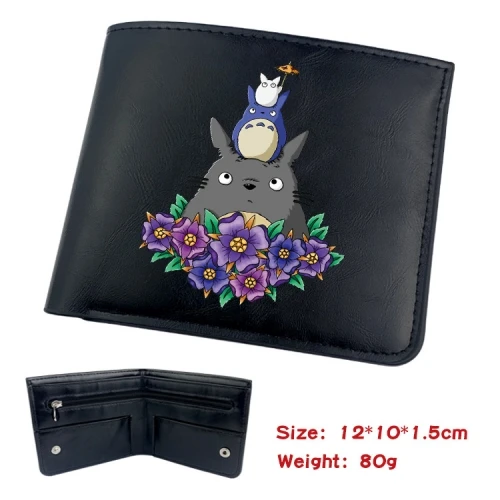 11 Styles My Neighbor Totoro Japanese Cartoon Printing Cosplay Cartoon PU Purse Anime Wallet Short Folding Anime PU Purse