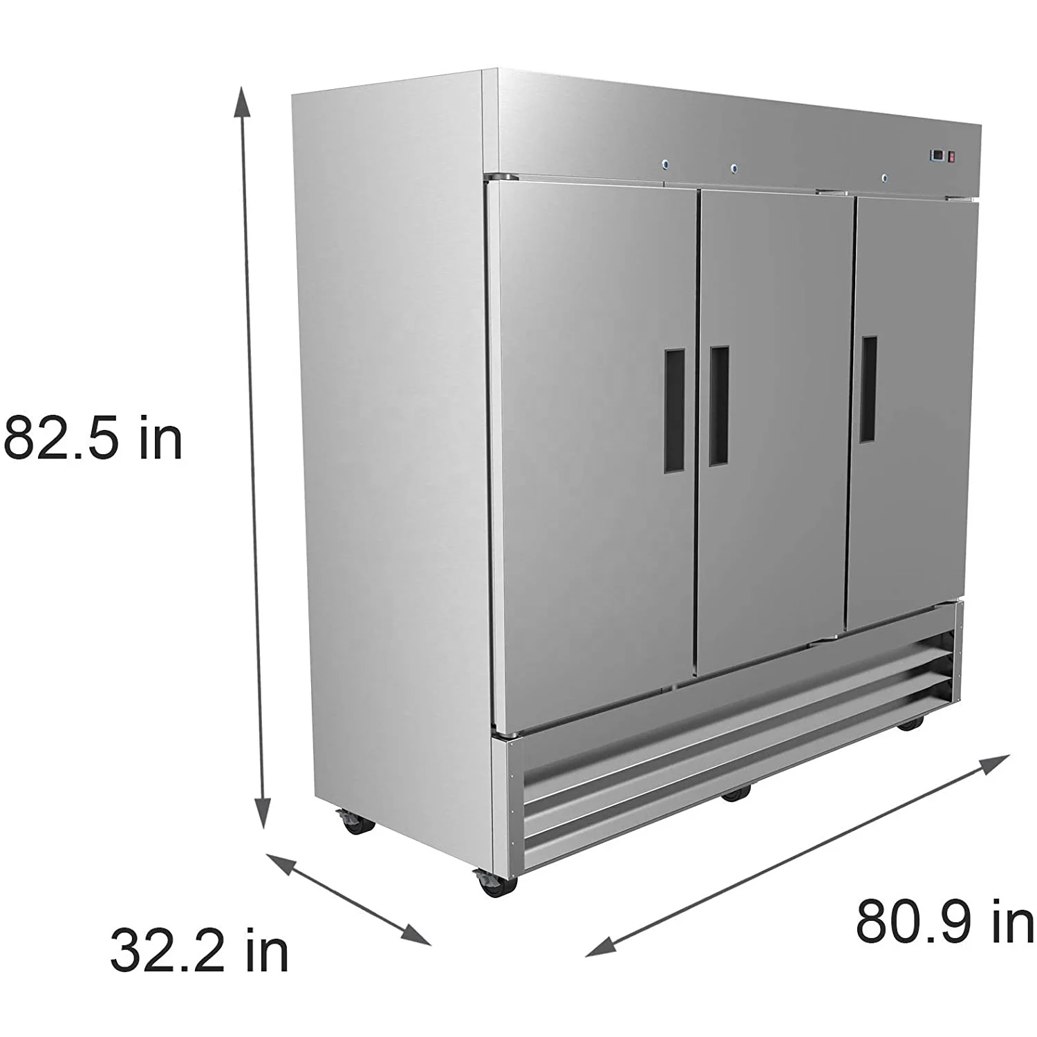 Нержавеющая сталь коммерческий верикальная холодильная камера 3 двери холодильника