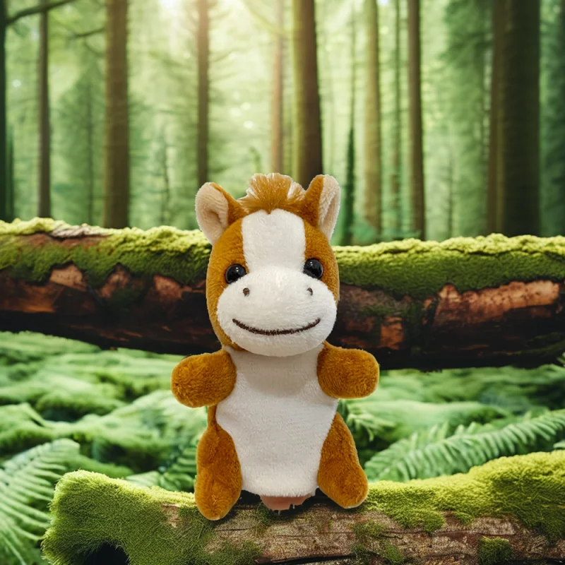 High-Quali Custom Soft Plush Animal Horse Finger Puppet Popular Educational Stuffed Toy Gift for Kids Puppets & Puppet Theaters